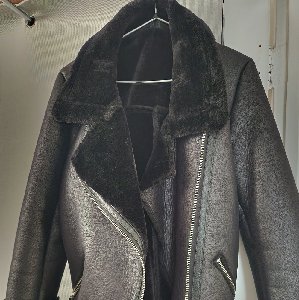 Women's Black Shearling Jacket